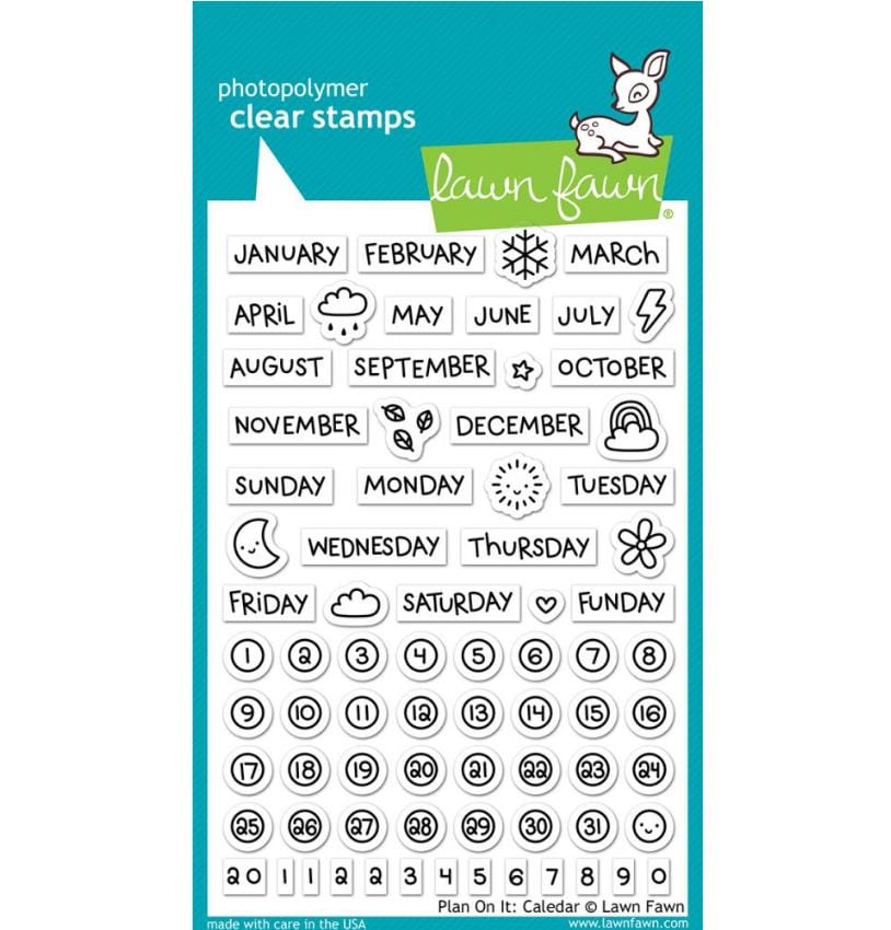 Lawn Fawn Plan On It: Calendar Clear Stamps 4