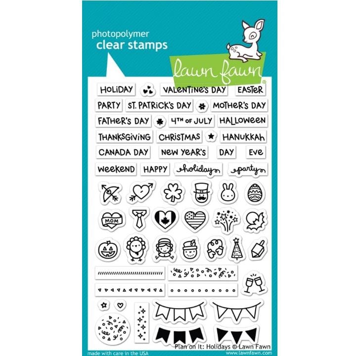 Lawn Fawn Plan On It: Holidays Clear Stamps 4"x 6"