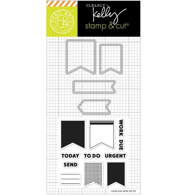 Hero Arts Planner Banners Kelly Purkey Stamp & Cut