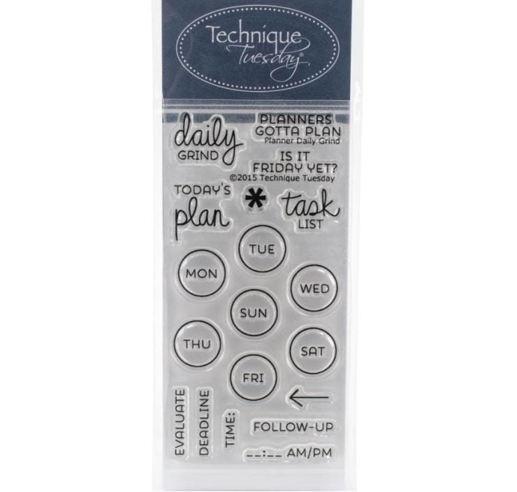 Technique Tuesday Planner - Daily Grind Clear Stamps 2
