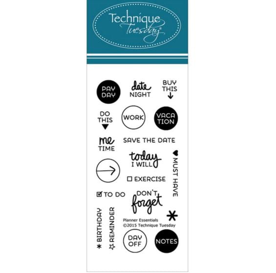Technique Tuesday Planner-Essentials Clear Stamps 2