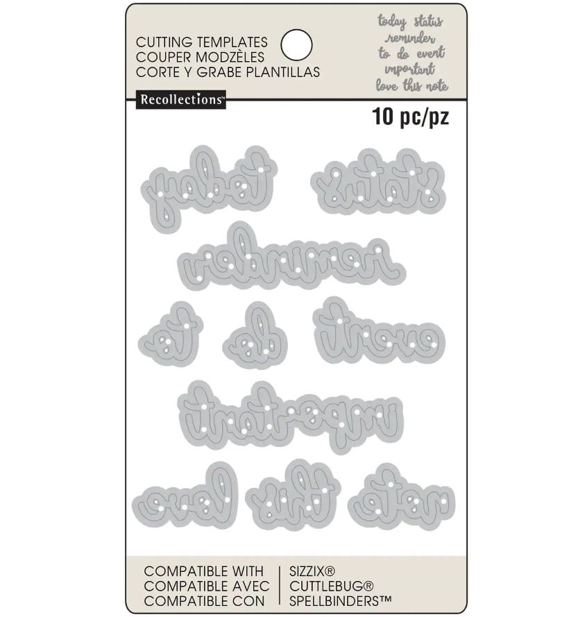 Recollections Planner Notes Today Status Cutting Dies