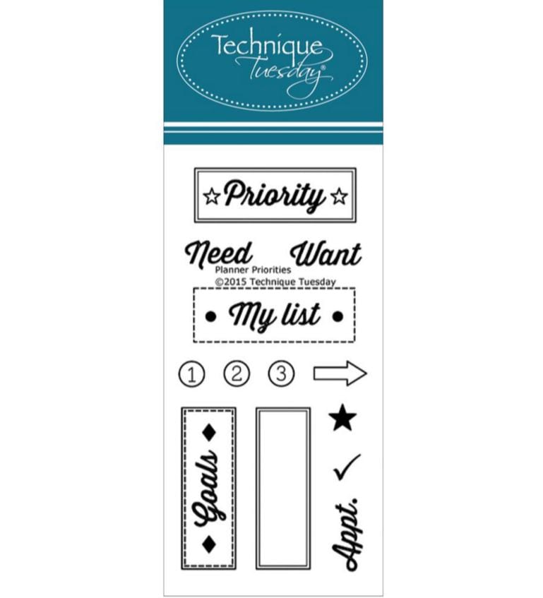 Technique Tuesday Planner-Priority Clear Stamps 2