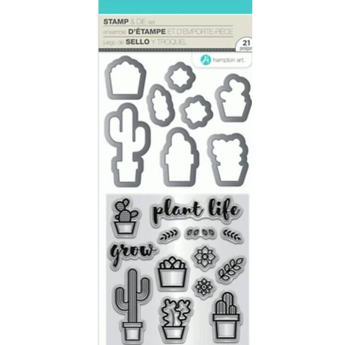 Hampton Art Plant Life Clear Stamp & Die Set