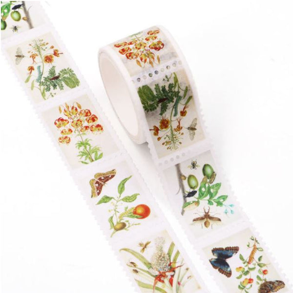 Plant Species Perforated Washi Tape 25mm x 3m
