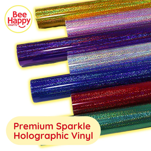 Premium Sparkle Holographic Vinyl 12" x 12" or 12" x 36"