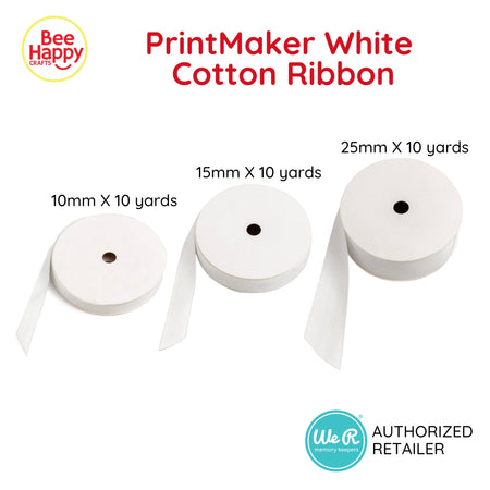 We R Memory Keepers PrintMaker White Cotton Ribbon