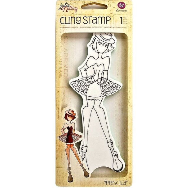 Prima Marketing Priscilla Julie Nutting Cling Rubber Stamps 3" x 7.75"