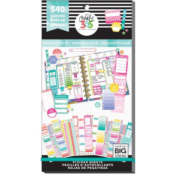 Me and My Big Ideas Productivity Fill In Planner Value Pack Stickers Create 365 Happy Planner Stickers