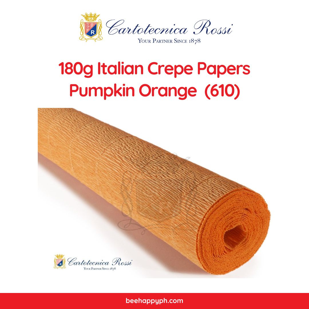 Cartotecnica Rossi Crepe Papers 180g (Orange & Yellow Shades) Full Roll Italian Crepe Papers