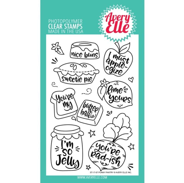 Avery Elle Punny Pantry Clear Stamps Stamps 4" x 6"