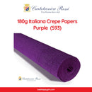 Cartotecnica Rossi Crepe Papers 180g (Purple & Pink Shades) Full Roll Premium Italian Crepe Papers