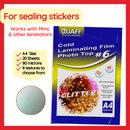 Quaff Cold Laminating Film Photo Top 20 Sheets A4 Size