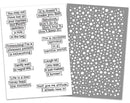 Dylusions Quote Bubbles Clear Stamps and Stencil Set