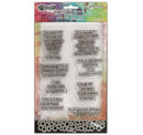 Dylusions Quote Bubbles Clear Stamps and Stencil Set