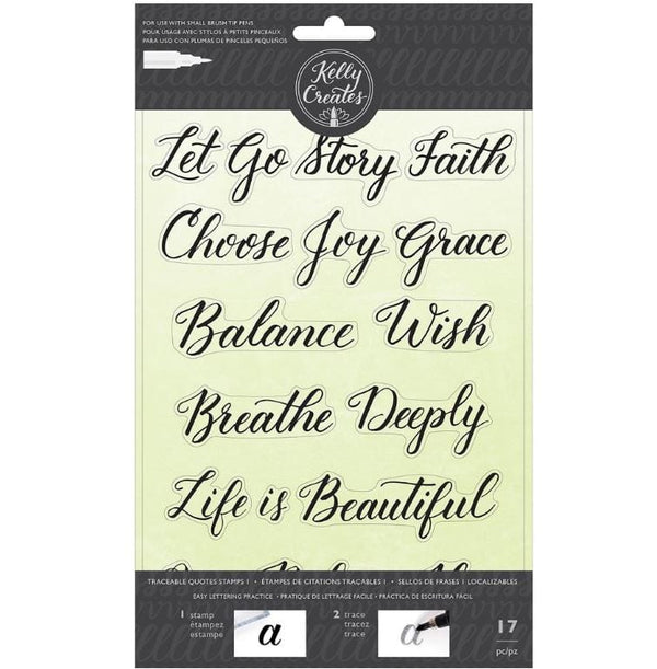 American Crafts Quotes 1 Kelly Creates Clear Traceable Stamps