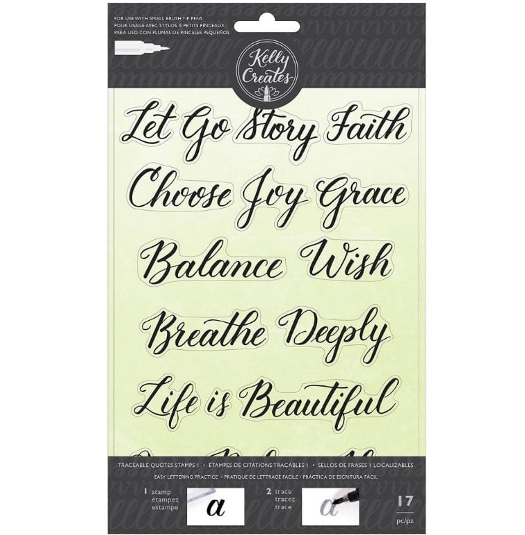 American Crafts Quotes 1 Kelly Creates Clear Traceable Stamps