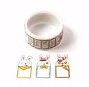 Rabbit Memo Box Peel Off Washi Tape 20mm (Approximately 80pcs)