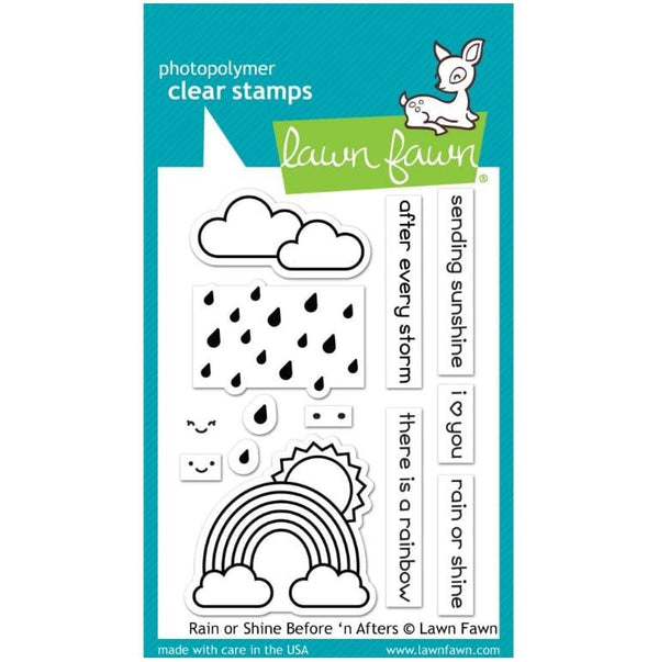 Lawn Fawn Rain Or Shine Before 'n Afters Clear Stamps 3"x 4"