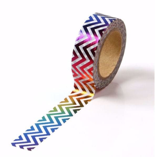 Foil Rainbow Chevrons Washi Tape 15mm x 10m