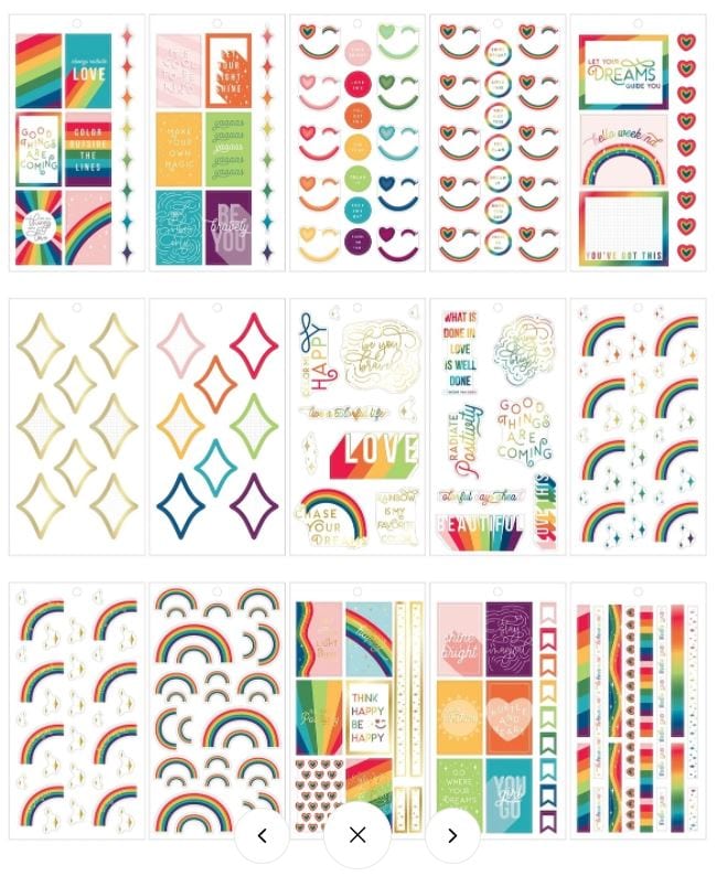 Me and My Big Ideas Rainbow Dreams Value Pack Stickers Create 365 Happy Planner Stickers 847 Stickers