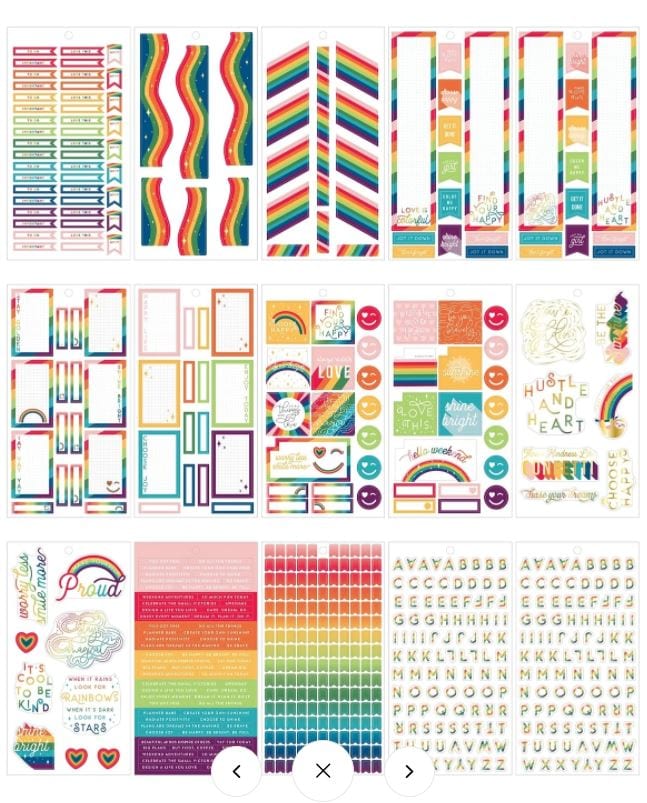 Me and My Big Ideas Rainbow Dreams Value Pack Stickers Create 365 Happy Planner Stickers 847 Stickers