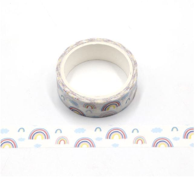 Rainbows and Clouds Washi Tape 15mm x 5m
