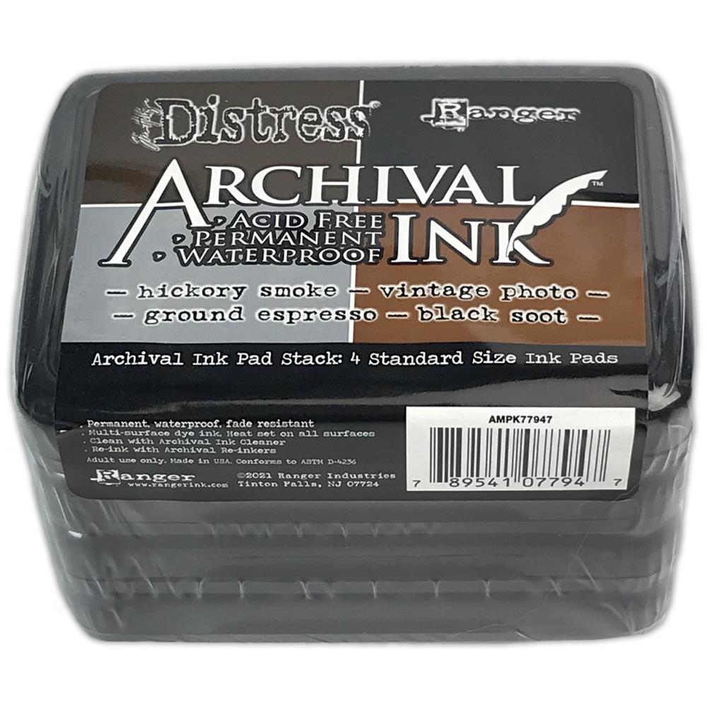 Ranger Basics Distress Archival Ink Pad Stack (4 Colors)