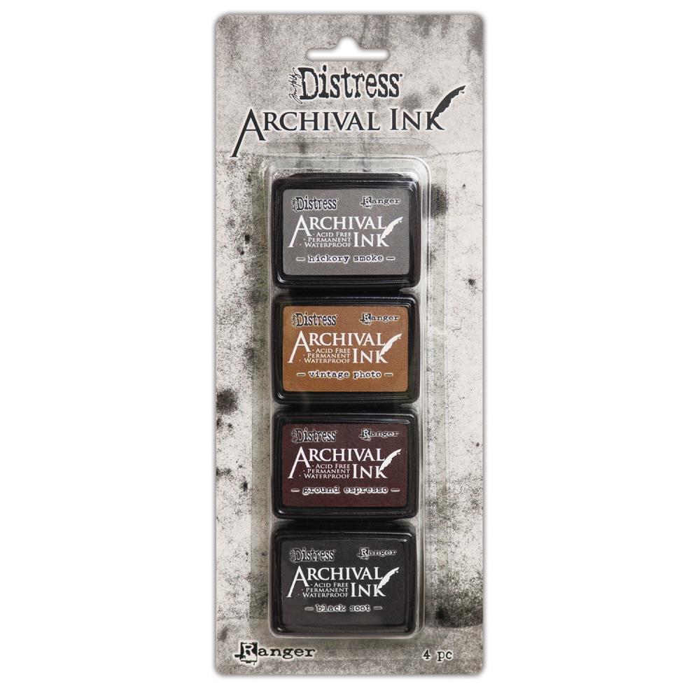 Ranger Tim Holtz Distress Archival Mini Ink Pad Set (4 Colors)