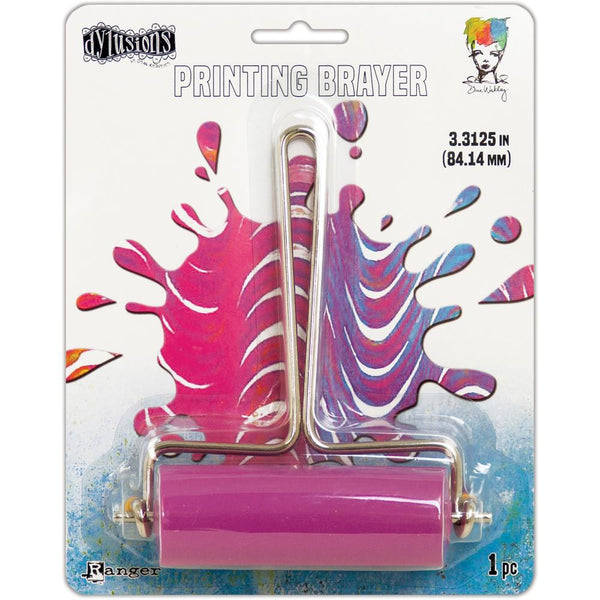 Dylusions Gel Printing Brayer for Applying Paint, Gel Press and Adhering Collages -Medium