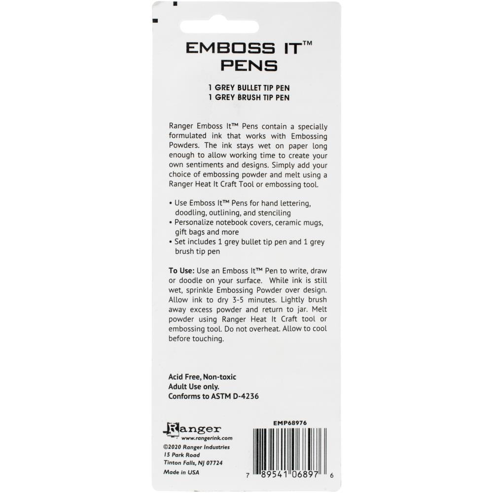 Ranger Grey Brush & Grey Bullet Embossing Pen Set 2/Pkg
