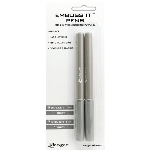 Ranger Grey Brush & Grey Bullet Embossing Pen Set 2/Pkg