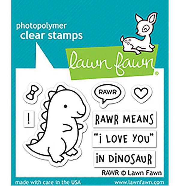 Lawn Fawn Rawr Clear Stamps 2"x 3"