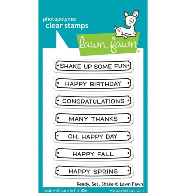 Lawn Fawn Ready, Set, Shake Clear Stamps 3"X 4"