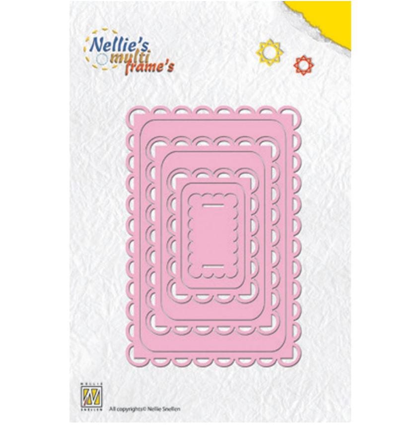 Nellie's Choice Rectangle, 7/Pkg Multi Frame Dies