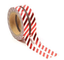 Foil Red Diagonals Washi Tape 2 Rolls 8mm x 10m