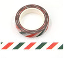 Red and Green Diagonals Christmas Washi Tape 10mm x 10m