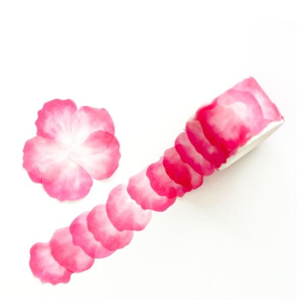 Red Petals Peel Off Washi Tape 100pcs