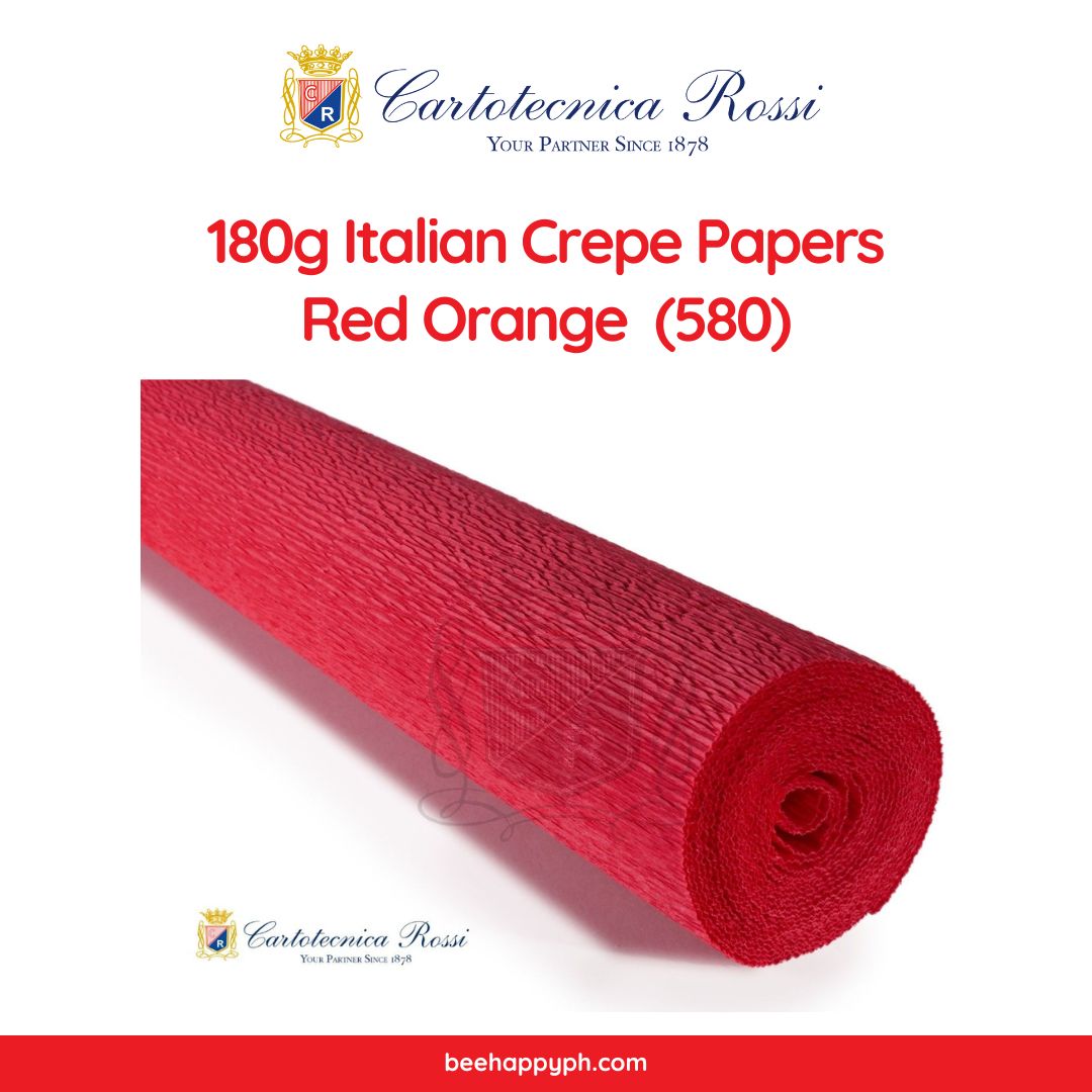 Cartotecnica Rossi Crepe Papers 180g (Red & Blue Shades) Full Roll Premium Italian Crepe Papers