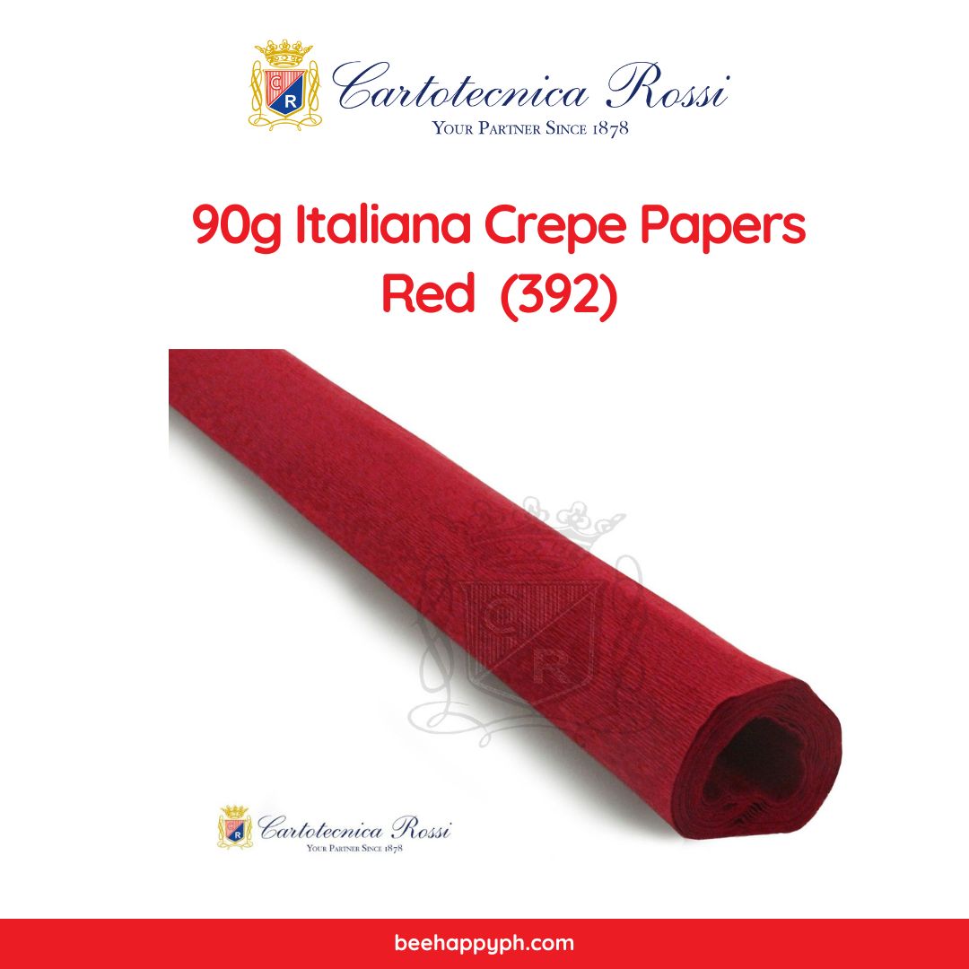 Cartotecnica Rossi Crepe Papers 90g (Pink, Purple & Red Shades) Full Roll Premium Italian Crepe Papers