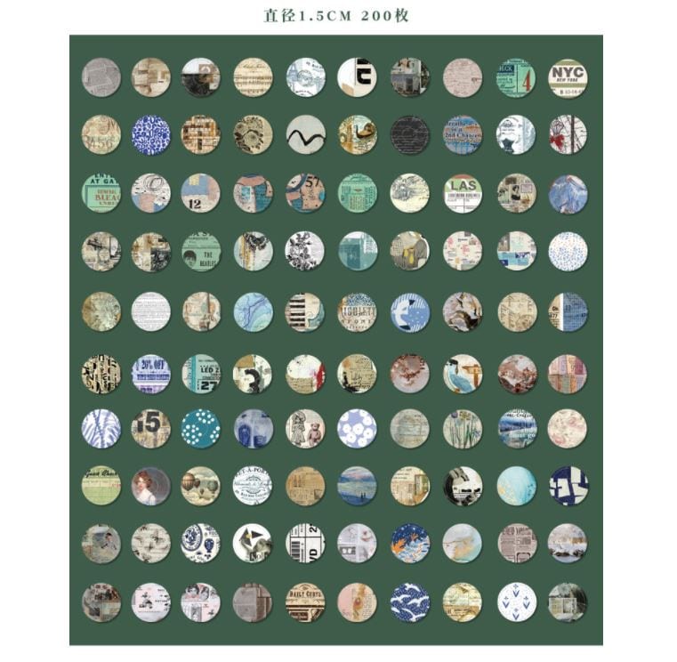 Yuxian Reinforce Hole Sticker Pack (200pcs)