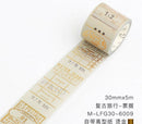 Card Lover Letter Lover Vintage Foil Accent Masking Tapes