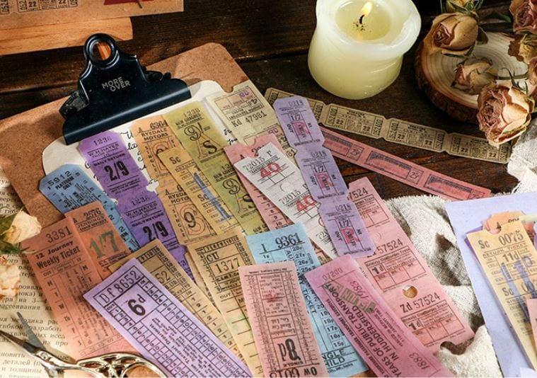 Infeel.Me  Vintage Washi Sticker Strips 40pcs