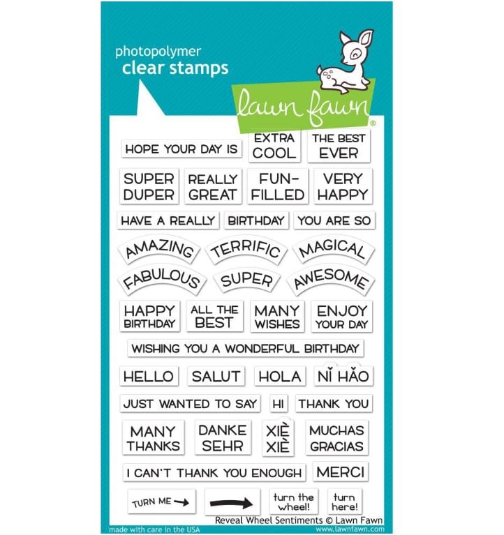 Lawn Fawn Reveal Wheel Sentiments Clear Stamps 4