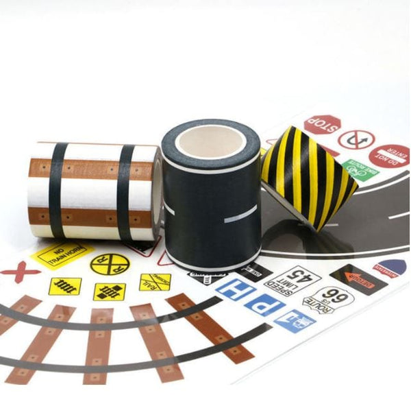 Railway and Road Washi Tape and Sticker Set
