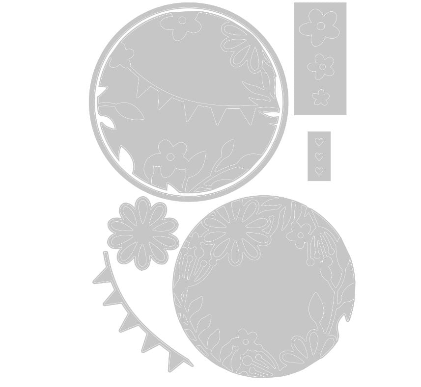 Sizzix Romantic Layers Thinlits Die Set 7pk by Olivia Rose