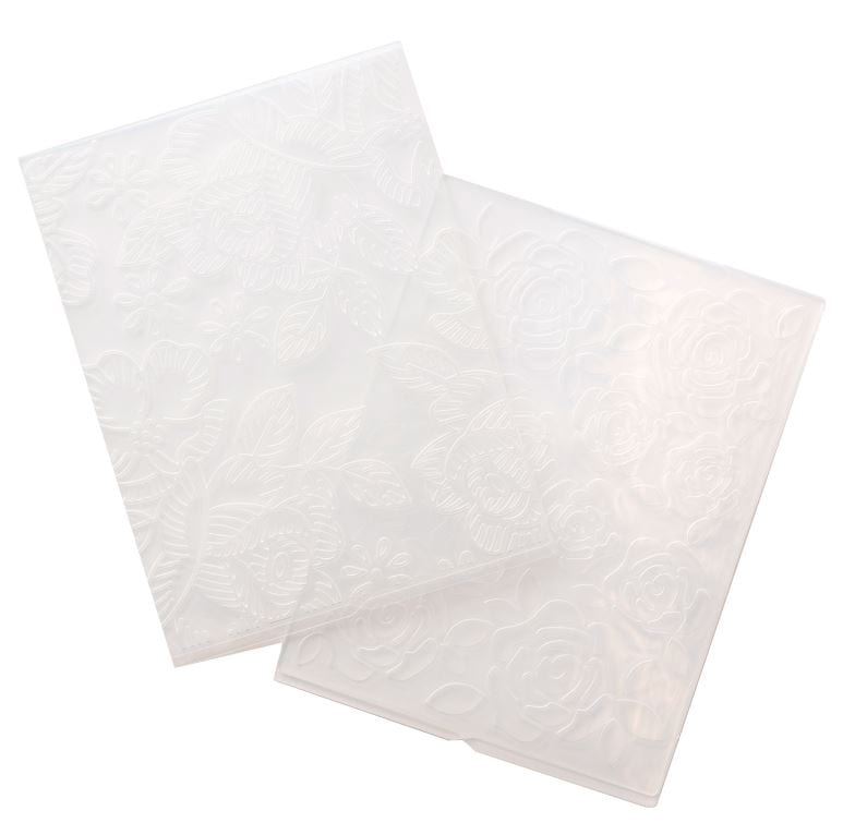 We R Memory Keepers Rose Flowers 2pcs Embossing Folders