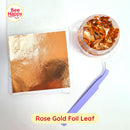 Bee Happy Metallic Foil Leaf Sheets with Jar (Foil for Wax Sealing, Resin, Slime and More)