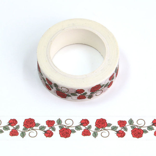 Rose Flower Washi Tape 15mm x 10m