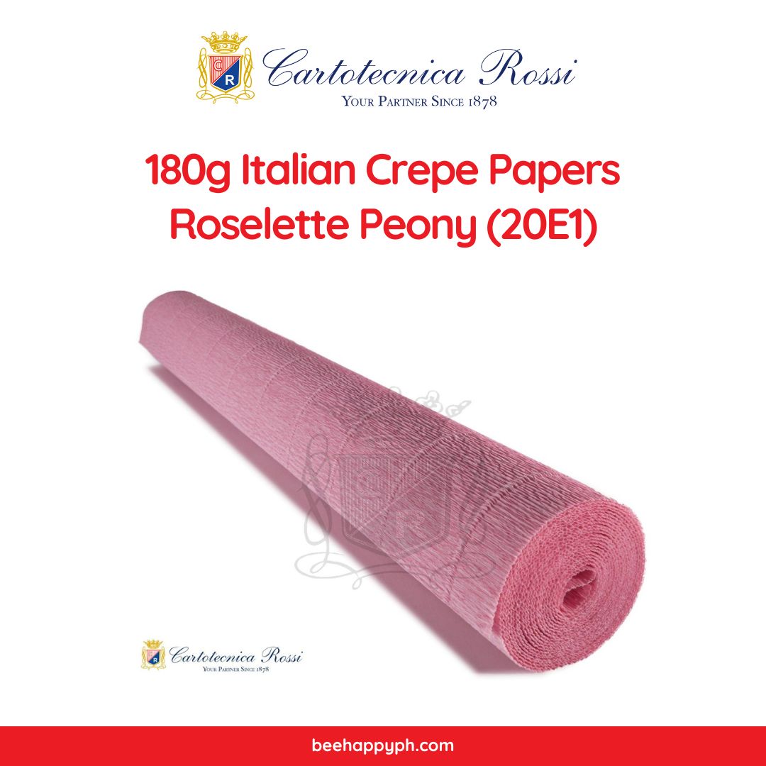 Cartotecnica Rossi Crepe Papers 180g (Purple & Pink Shades) Full Roll Premium Italian Crepe Papers